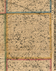 Springfield, Iowa 1863 Old Town Map Custom Print - Cedar Co.