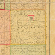 Pitcher, Iowa 1884 Old Town Map Custom Print - Cherokee Co.