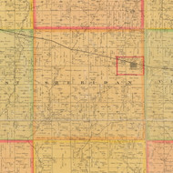Sheridan, Iowa 1884 Old Town Map Custom Print - Cherokee Co.