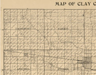 Waterford, Iowa 1896 Old Town Map Custom Print - Clay Co.