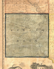 Spring Rock, Iowa 1865 Old Town Map Custom Print - Clinton Co.