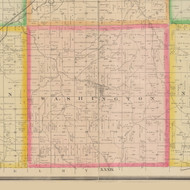 Washington, Iowa 1883 Old Town Map Custom Print - Crawford Co.