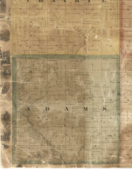 Adams, Iowa 1869 Old Town Map Custom Print - Delaware Co.