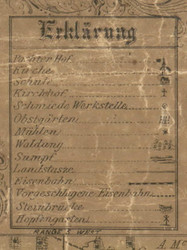 Delware Co. Map Key (German), Iowa 1869 Old Town Map Custom Print - Delaware Co.