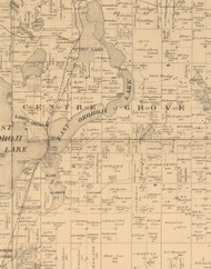 Center Grove, Iowa 1883 Old Town Map Custom Print - Dickinson Co.