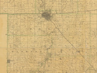Boone, Iowa 1883 Old Town Map Custom Print - Hamilton Co.