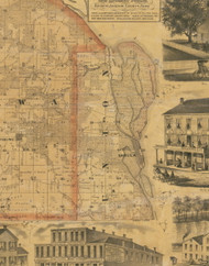 Union, Iowa 1867 Old Town Map Custom Print - Jackson Co.