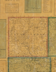 Clear Creek, Iowa 1871 Old Town Map Custom Print - Jasper Co.