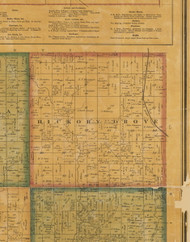 Hickory Grove, Iowa 1871 Old Town Map Custom Print - Jasper Co.