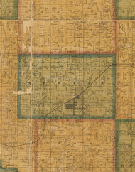 Newton, Iowa 1871 Old Town Map Custom Print - Jasper Co.