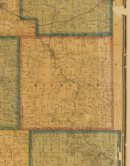 Richland, Iowa 1871 Old Town Map Custom Print - Jasper Co.