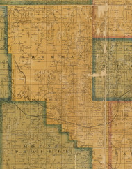 Sherman, Iowa 1871 Old Town Map Custom Print - Jasper Co.