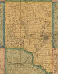 Fairfield, Iowa 1871 Old Town Map Custom Print - Jefferson Co.