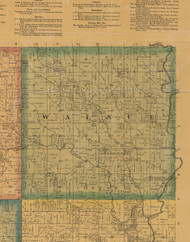 Walnut, Iowa 1871 Old Town Map Custom Print - Jefferson Co.