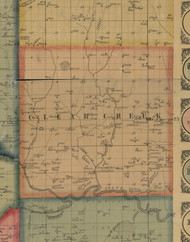 Clear Creek, Iowa 1861 Old Town Map Custom Print - Keokuk Co.