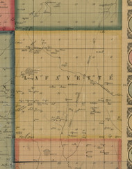 Lafayette, Iowa 1861 Old Town Map Custom Print - Keokuk Co.