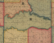 Lancaster, Iowa 1861 Old Town Map Custom Print - Keokuk Co.