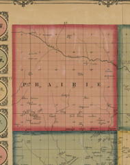 Prairie, Iowa 1861 Old Town Map Custom Print - Keokuk Co.