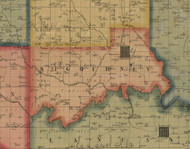 Sigourney, Iowa 1861 Old Town Map Custom Print - Keokuk Co.