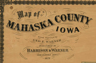 Title of Source Map - Mahaska Co., Iowa 1871 - NOT FOR SALE - Mahaska Co.