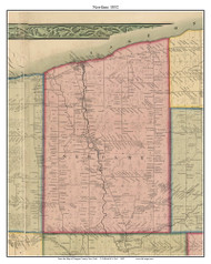 Newfane, New York 1852 Old Town Map Custom Print - Niagara Co.
