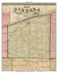 Wilson, New York 1852 Old Town Map Custom Print - Niagara Co.