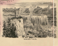 Niagara Falls, New York 1852 Old Town Map Custom Print - Niagara Co.