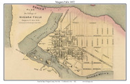 Niagara Falls Village, New York 1852 Old Town Map Custom Print - Niagara Co.