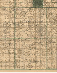 Jefferson, Iowa 1896 Old Town Map Custom Print - Marshall Co.