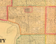 Franklin, Iowa 1884 Old Town Map Custom Print - Monona Co.