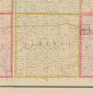 Liberty, Iowa 1884 Old Town Map Custom Print - O'Brien Co.