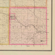 Waterman, Iowa 1884 Old Town Map Custom Print - O'Brien Co.