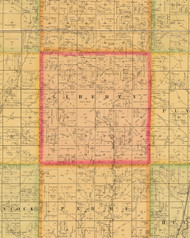 Liberty, Iowa 1884 Old Town Map Custom Print - Plymouth Co.