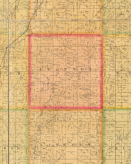 Stanton, Iowa 1884 Old Town Map Custom Print - Plymouth Co.