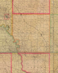 Crocker, Iowa 1885 Old Town Map Custom Print - Polk Co.