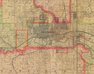 Des Moines, Iowa 1885 Old Town Map Custom Print - Polk Co.