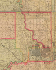 Valley, Iowa 1885 Old Town Map Custom Print - Polk Co.