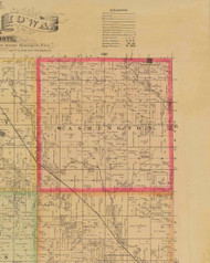 Washington, Iowa 1885 Old Town Map Custom Print - Polk Co.