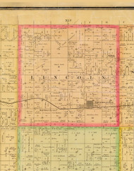 Lincoln, Iowa 1884 Old Town Map Custom Print - Sioux Co.