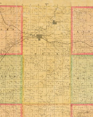 Rock, Iowa 1884 Old Town Map Custom Print - Sioux Co.