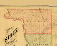 Settlers, Iowa 1884 Old Town Map Custom Print - Sioux Co.
