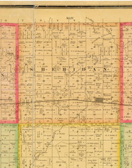 Sheridan, Iowa 1884 Old Town Map Custom Print - Sioux Co.