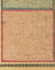 Adams, Iowa 1870 Old Town Map Custom Print - Wapello Co.