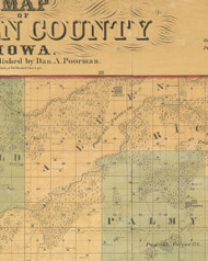 Allen, Iowa 1859 Old Town Map Custom Print - Warren Co.