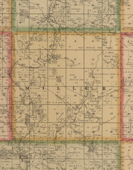 Miller, Iowa 1884 Old Town Map Custom Print - Woodbury Co.