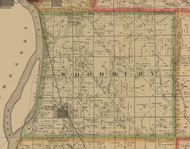 Woodbury, Iowa 1884 Old Town Map Custom Print - Woodbury Co.
