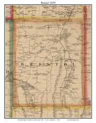 Bristol, New York 1859 Old Town Map Custom Print - Ontario Co.