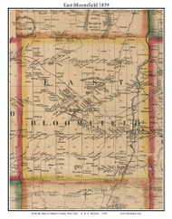 East Bloomfield, New York 1859 Old Town Map Custom Print - Ontario Co.