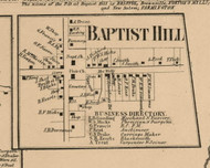 Baptist Hill Village, New York 1859 Old Town Map Custom Print - Ontario Co.