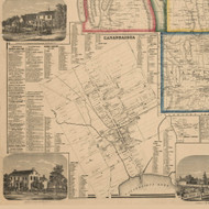 Canandiagua City, New York 1859 Old Town Map Custom Print - Ontario Co.